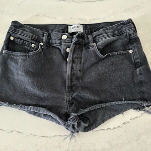AGOLDE Black Denim Shorts